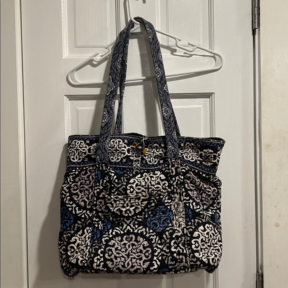 Vera Bradley Black and Blue Patterned Tote